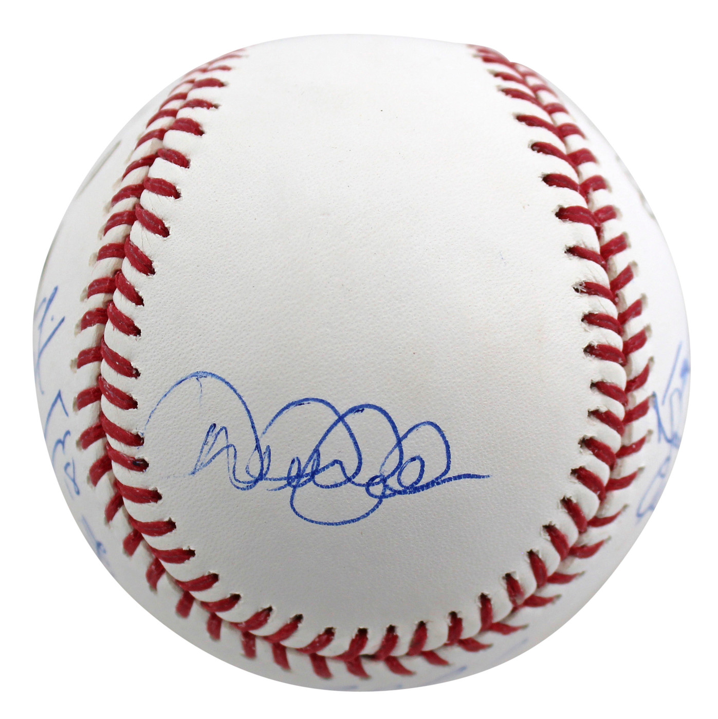 2009 Yankees (9) Jeter Rivera Posada Signed 2009 WS Logo Oml Baseball Steiner 1 Version 1