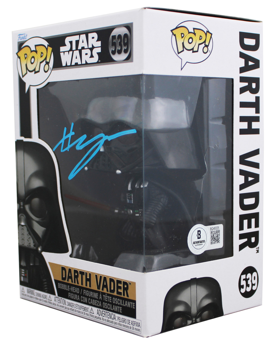 Hayden Christensen Star Wars Signed Vader #539 Funko Pop Figure