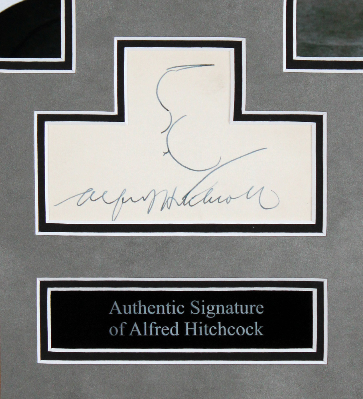 Alfred Hitchcock The Birds Signed & Framed Index w/ Self Portrait Sketch BAS LOA