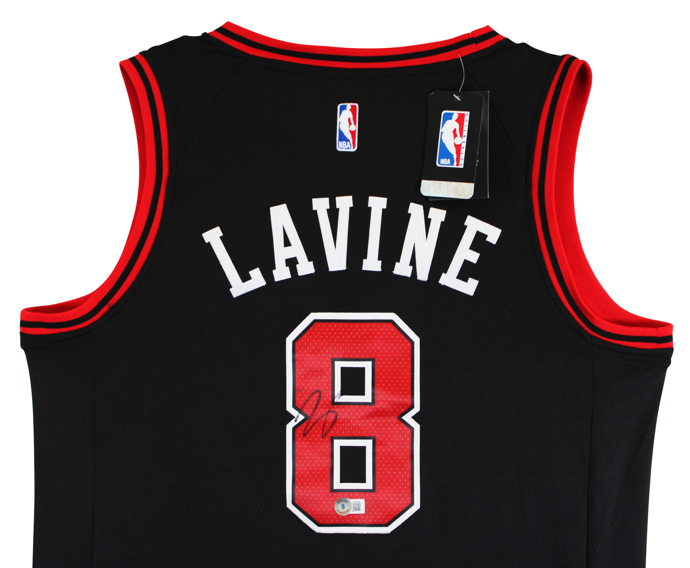Bulls Zach LaVine Authentic Signed Black Nike Swingman Jersey BAS #BK88788