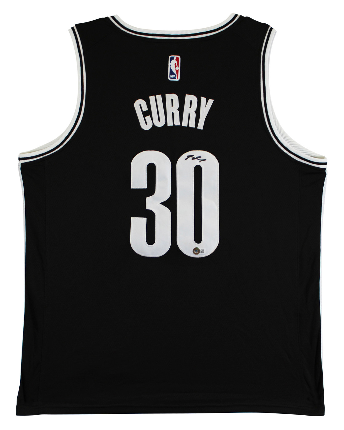 Nets Seth Curry Authentic Signed Black Nike Swingman Jersey BAS