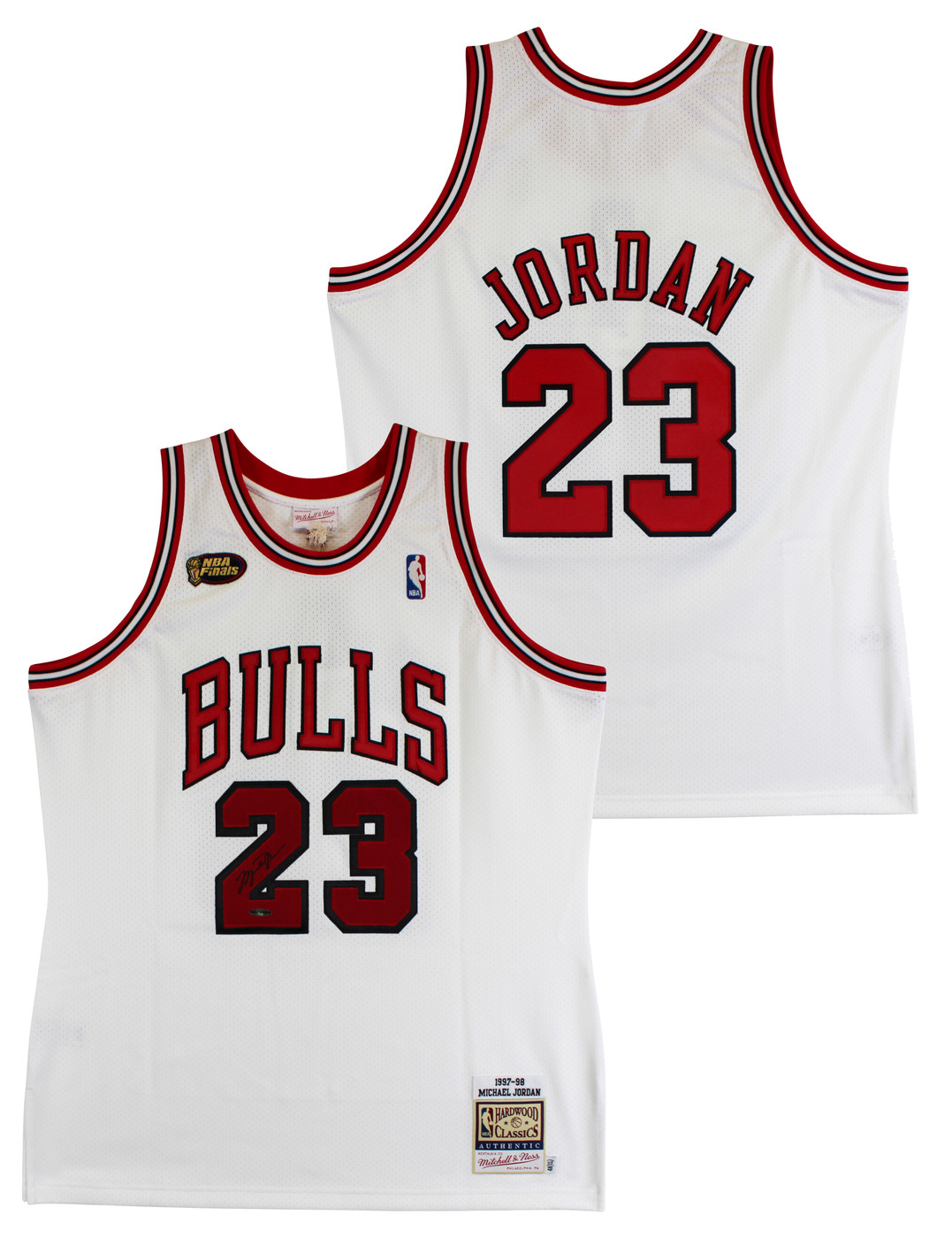 Nike Chicago Bulls オーセンティック Bulls Michael Jordan Signed 97-98 White Nike HWC Authentic Framed