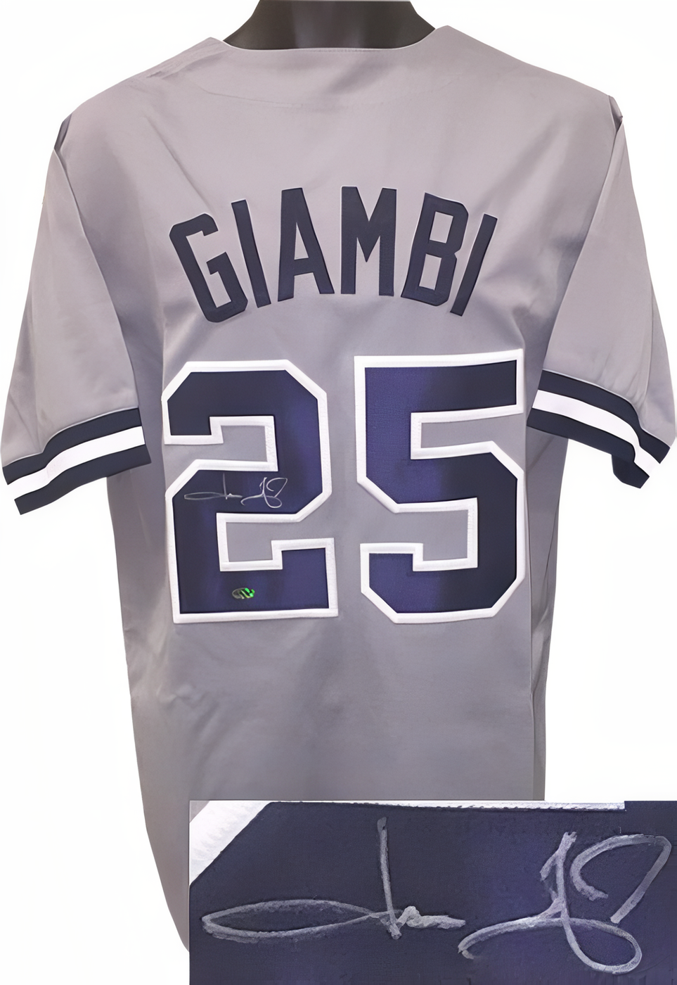 Jason Giambi Signed Gray Tb Custom Stitched Pro Baseball Jersey Xl  Leaf Authentics Hologram
