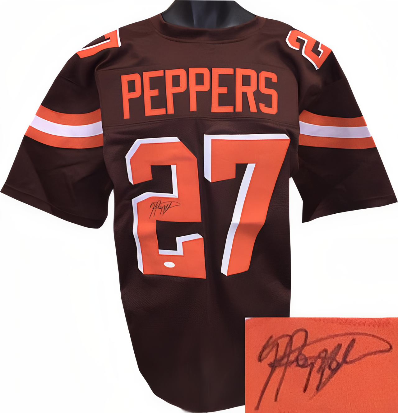 Jabrill Peppers Signed Brown Custom Stitched Pro Style Football Jersey Xl   Jsa Hologram