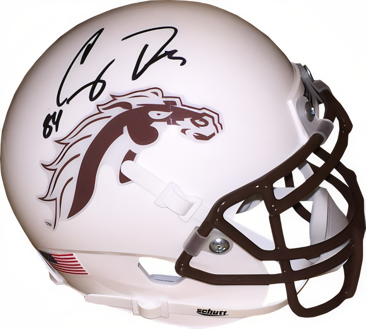 Corey Davis Signed Western Michigan Broncos Schutt White Authentic Mini Helmet #84  Jsa Hologram