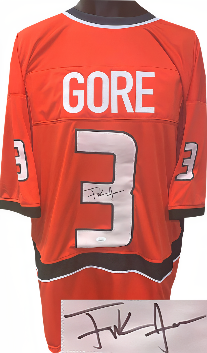 Frank Gore Signed Miami Orange Custom Stitched College Football Jersey Xl  Jsa Witnessed