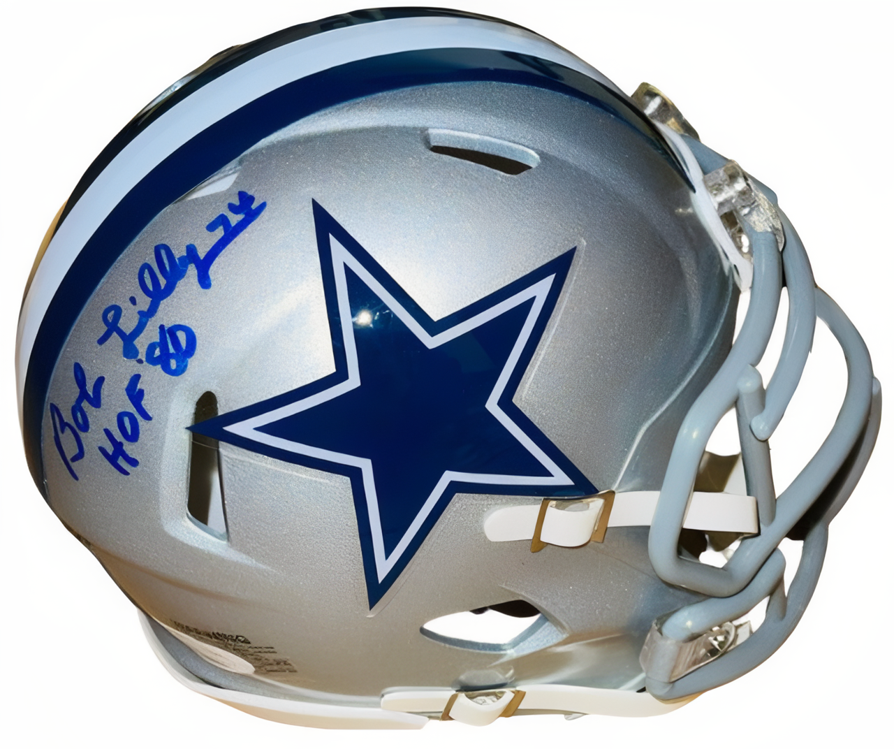 dallas cowboys football helmet signed by bob lilly Bob Lilly Signed Dallas Cowboys Riddell Speed Mini Helmet #74 Hof 80 Jsa  Witnessed