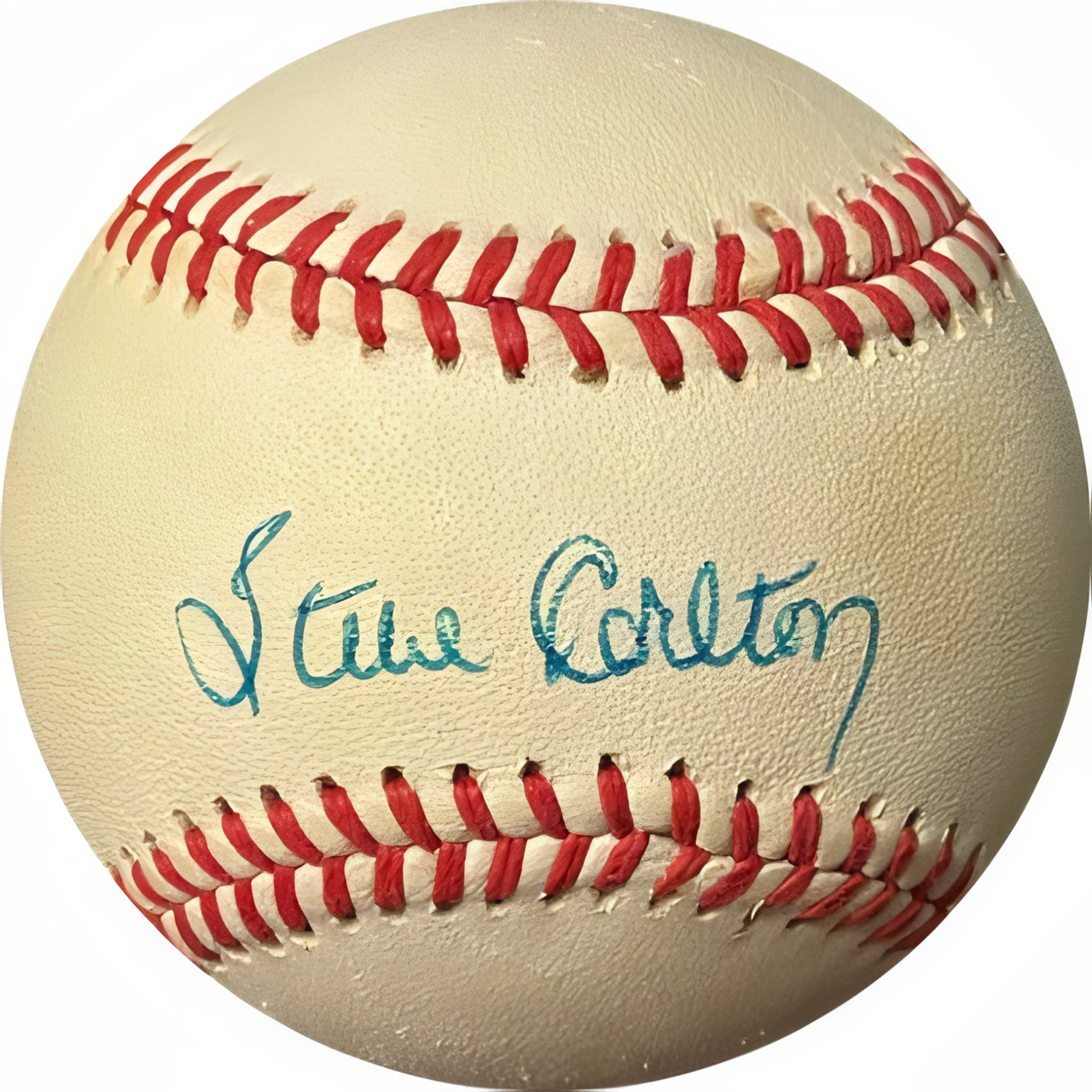 Steve Carlton Signed Ronl Rawlings Official National League Baseball Very Minor Spots  Jsa #Nn13642 (Philadelphia Phillies)