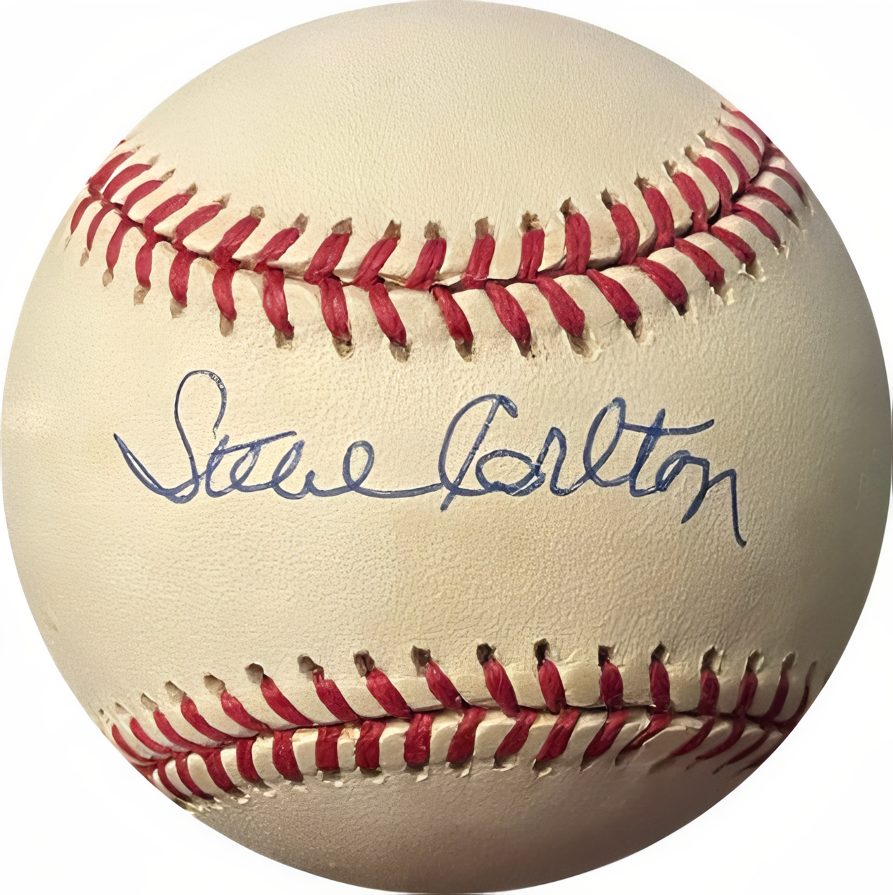 Steve Carlton Signed Roal Rawlings American League Baseball Minor Tone Spots  Beckett (Phillies/Cardinals/10x As/4 X Cy)