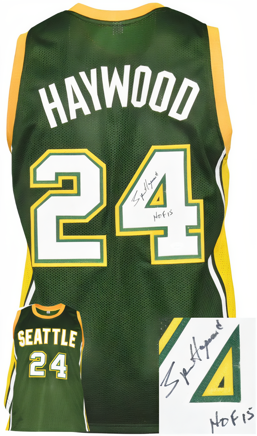 Spencer Haywood Signed Seattle Green Custom Stitched Pro Basketball Jersey Hof 15 (Xl)– Jsa Witnessed
