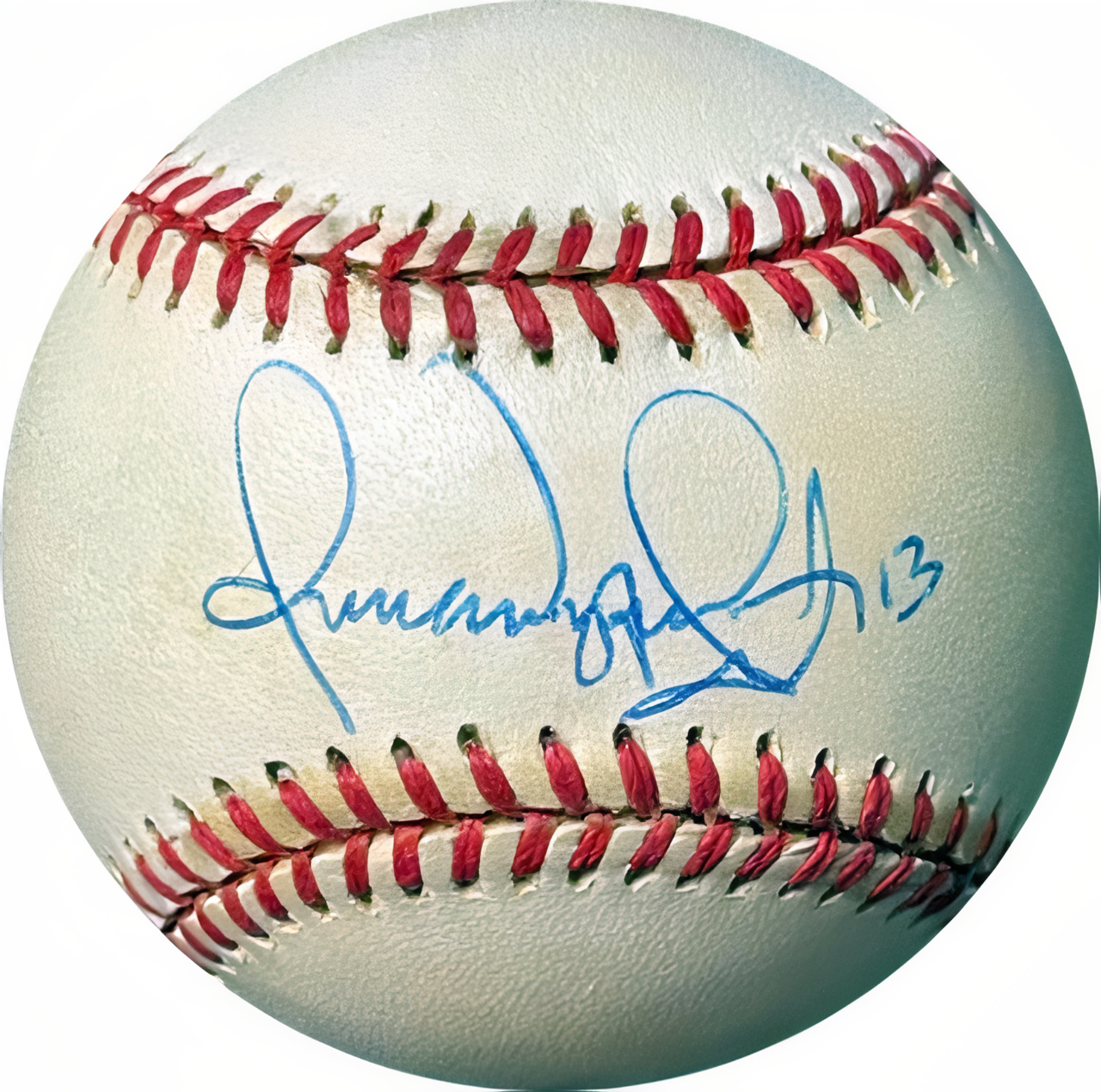 Omar Vizquel Signed Roal Rawlings Official American League Baseball #13 Tone Spots  Coa (Indians/Mariners/Giants)