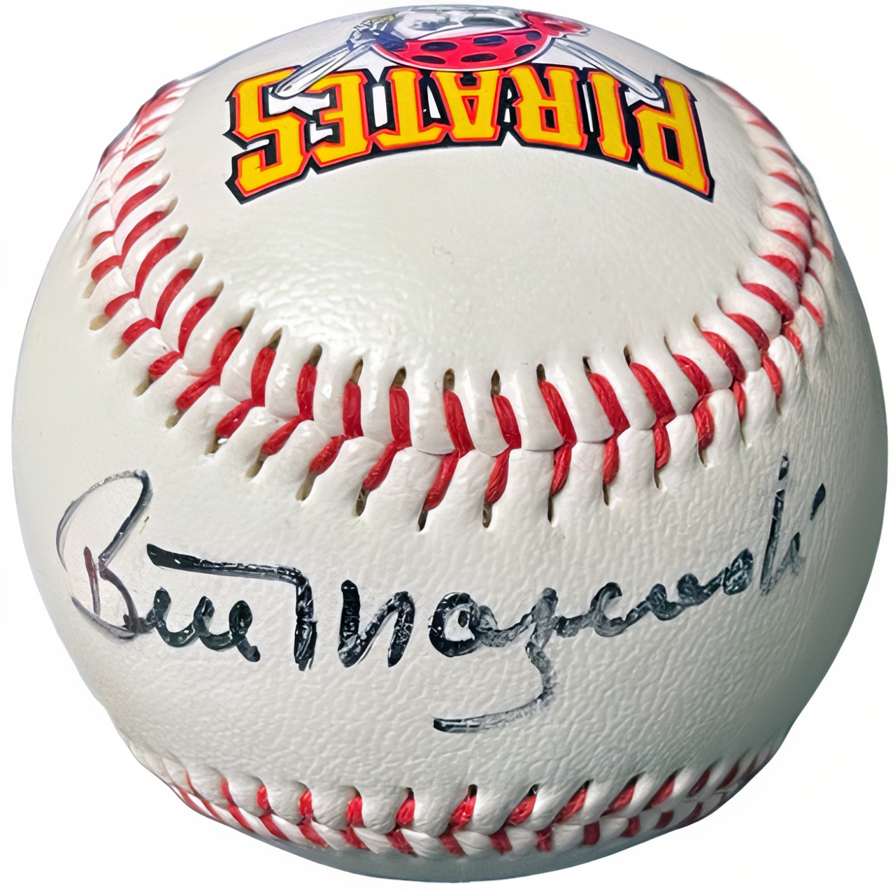 Bill Mazeroski Signed Pittsburgh Pirates Mlb Logo Baseball  Coa (Hall Of Fame)