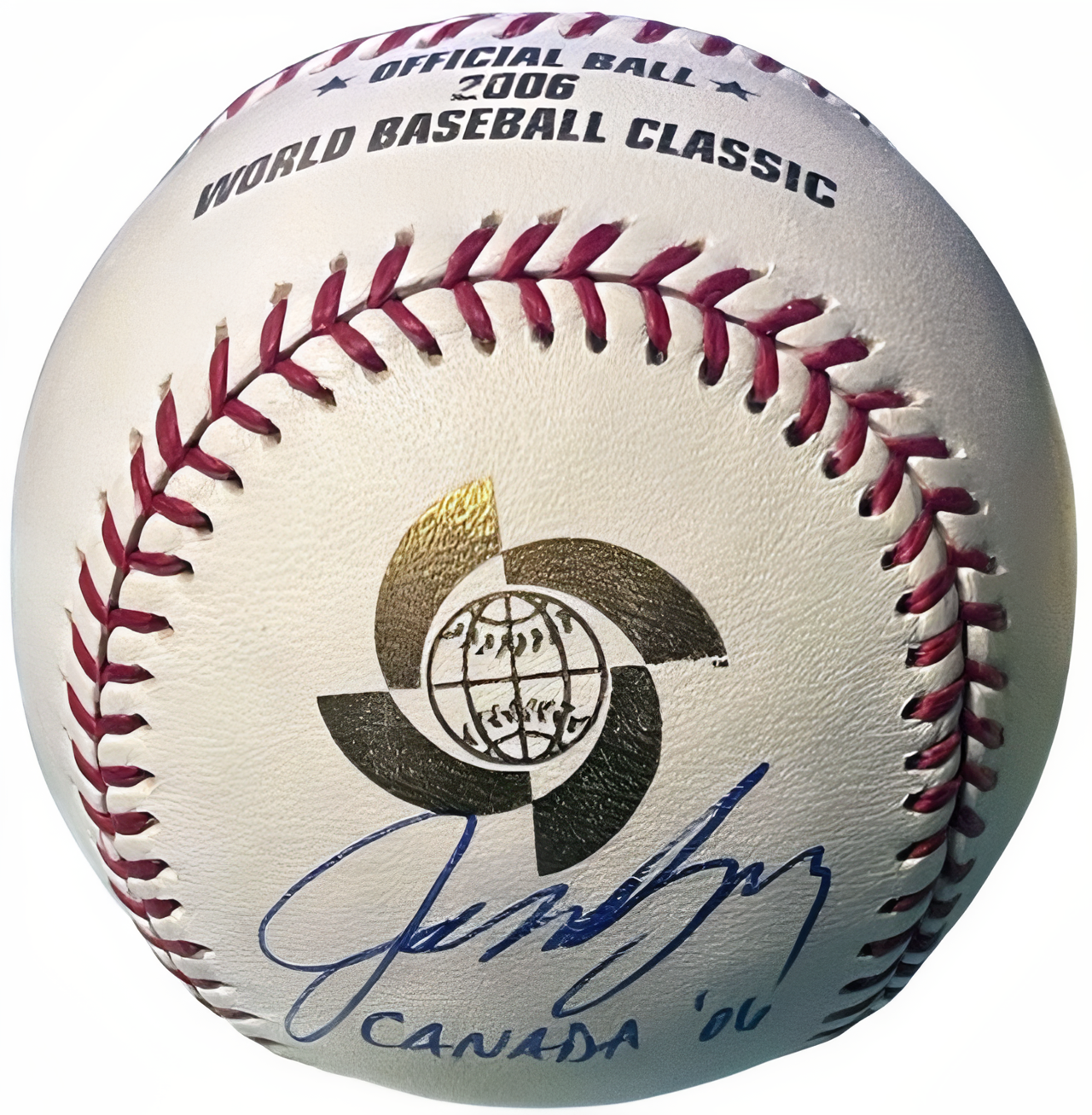 Jason Bay Signed Official Rawlings 2006 World Baseball Classic Logo Baseball Canada '06  Coa
