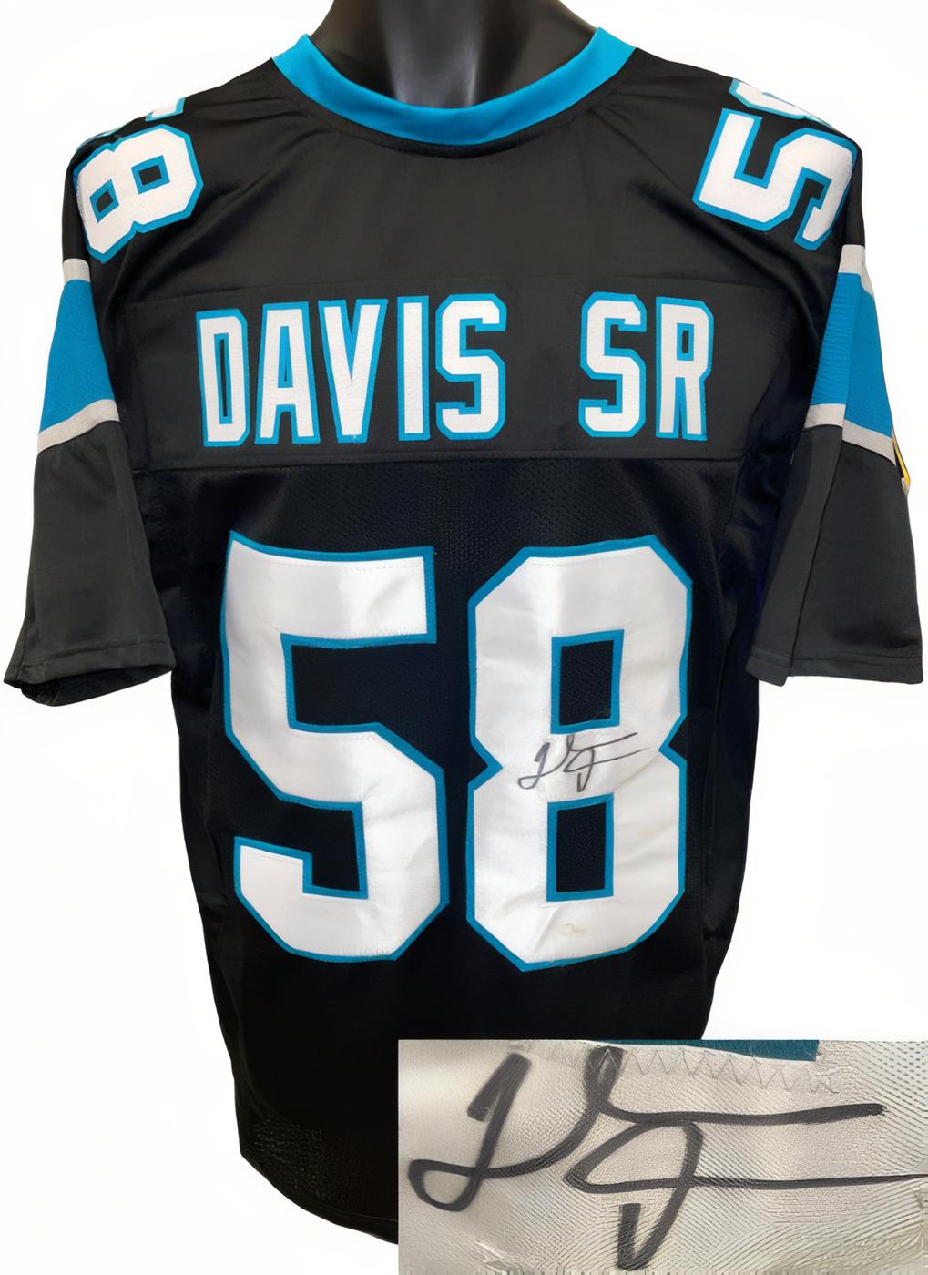 Thomas Davis, Sr. Signed Carolina Black Custom Stitched Pro Style Football Jersey Xl  Jsa #Wpp180534