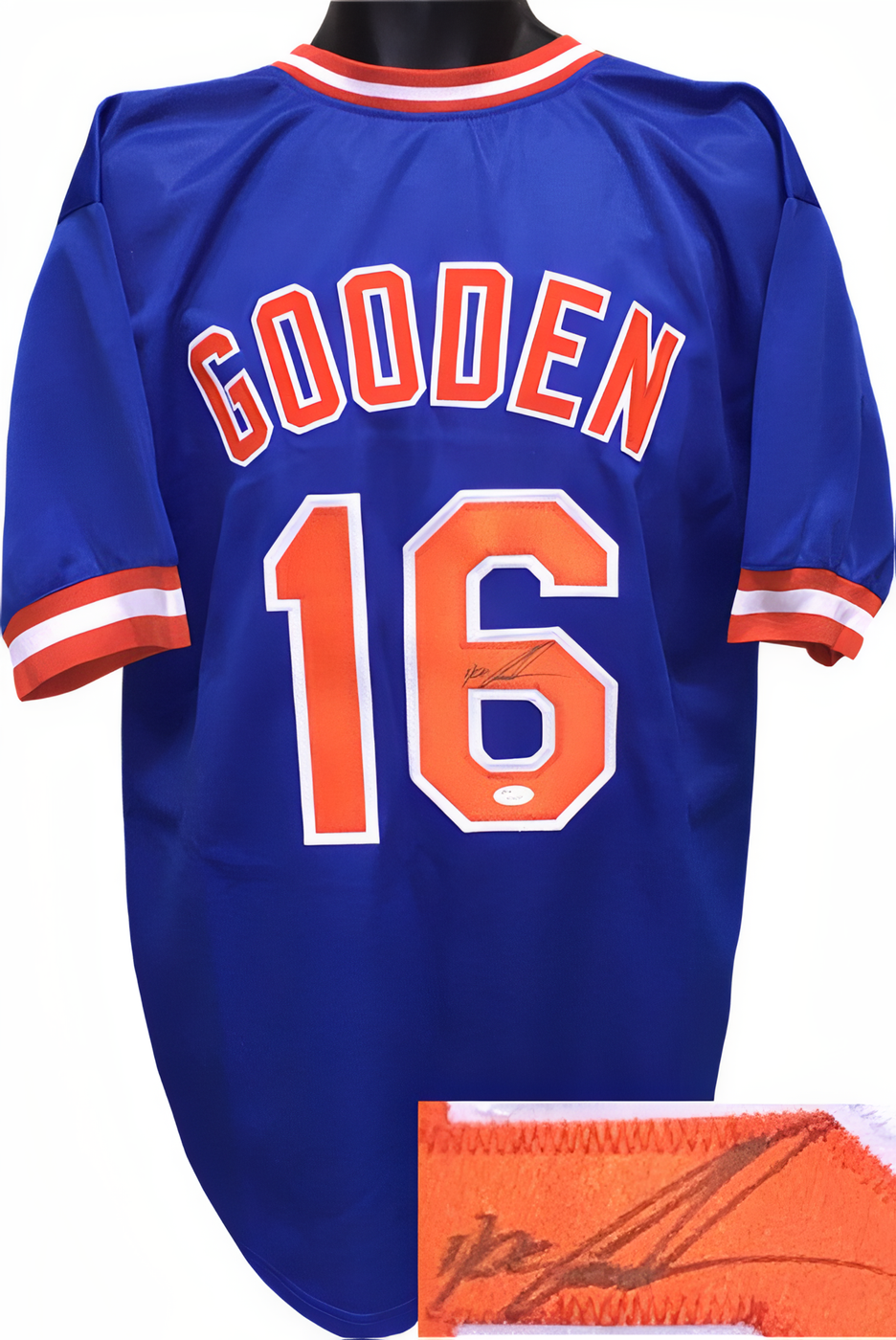 Dwight / Doc Gooden Signed Blue Tb Custom Stitched Baseball Jersey Xl  Jsa Hologram