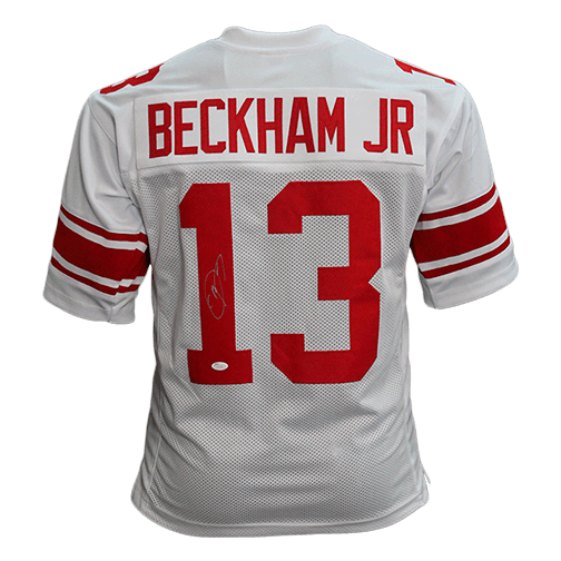 Odell Beckham Jr Autographed New York Football Jersey White (Beckett)