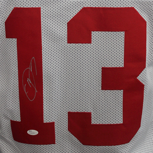 Odell Beckham Jr Autographed New York Football Jersey White (Beckett)