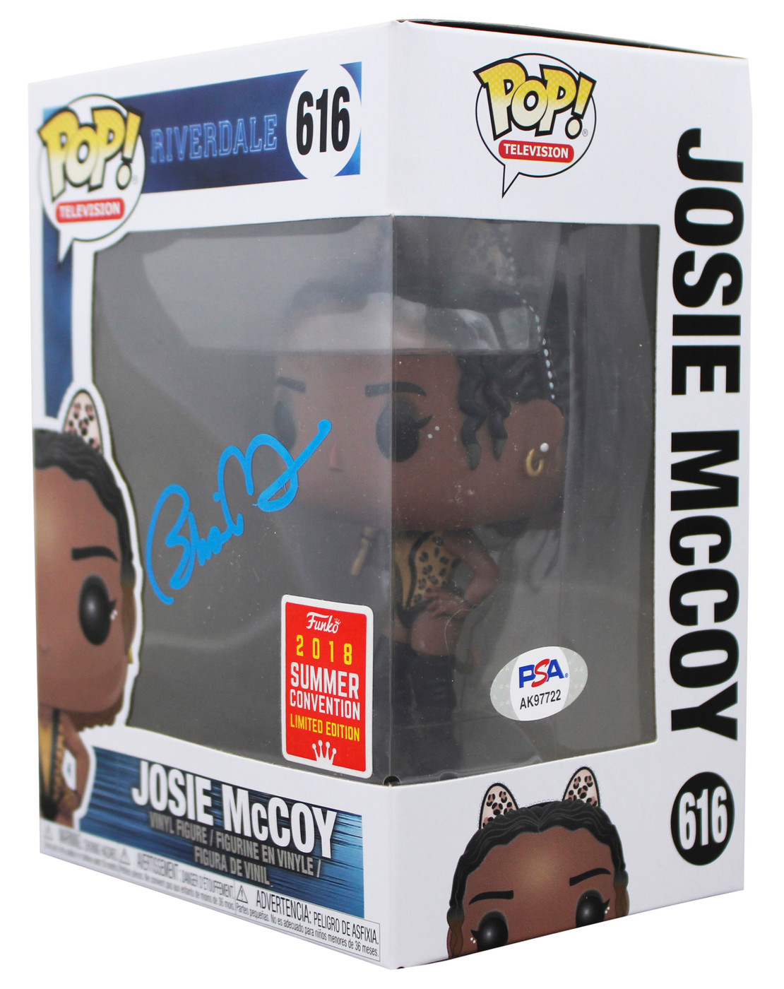 Ashleigh Murray Riverdale Signed Josie #616 Funko Pop Figure PSA