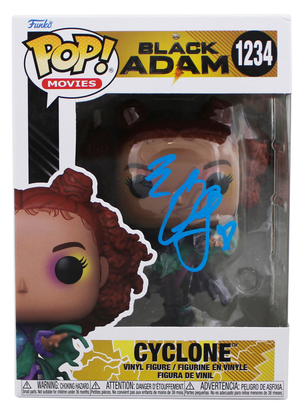 Quintessa Swindell Black Adam Signed Cyclone #1234 Funko Pop Figure PSA #AL71387