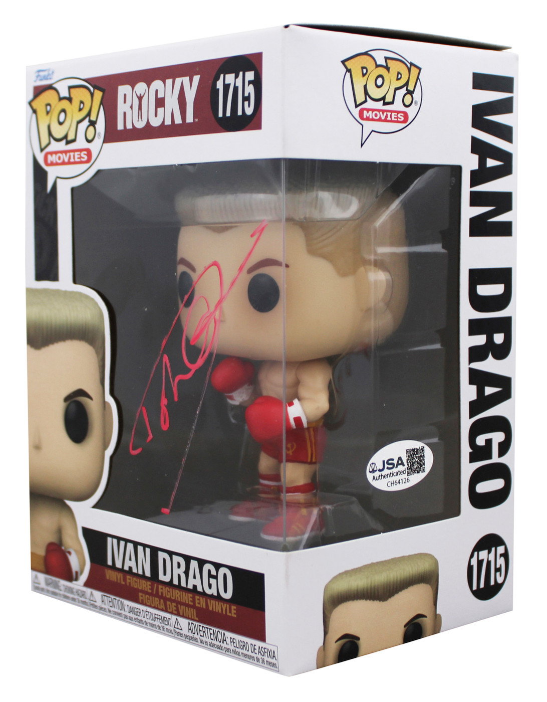 Dolph Lundgren Rocky IV Signed Ivan Drago #1715 Funko Pop Figure JSA #CH64126
