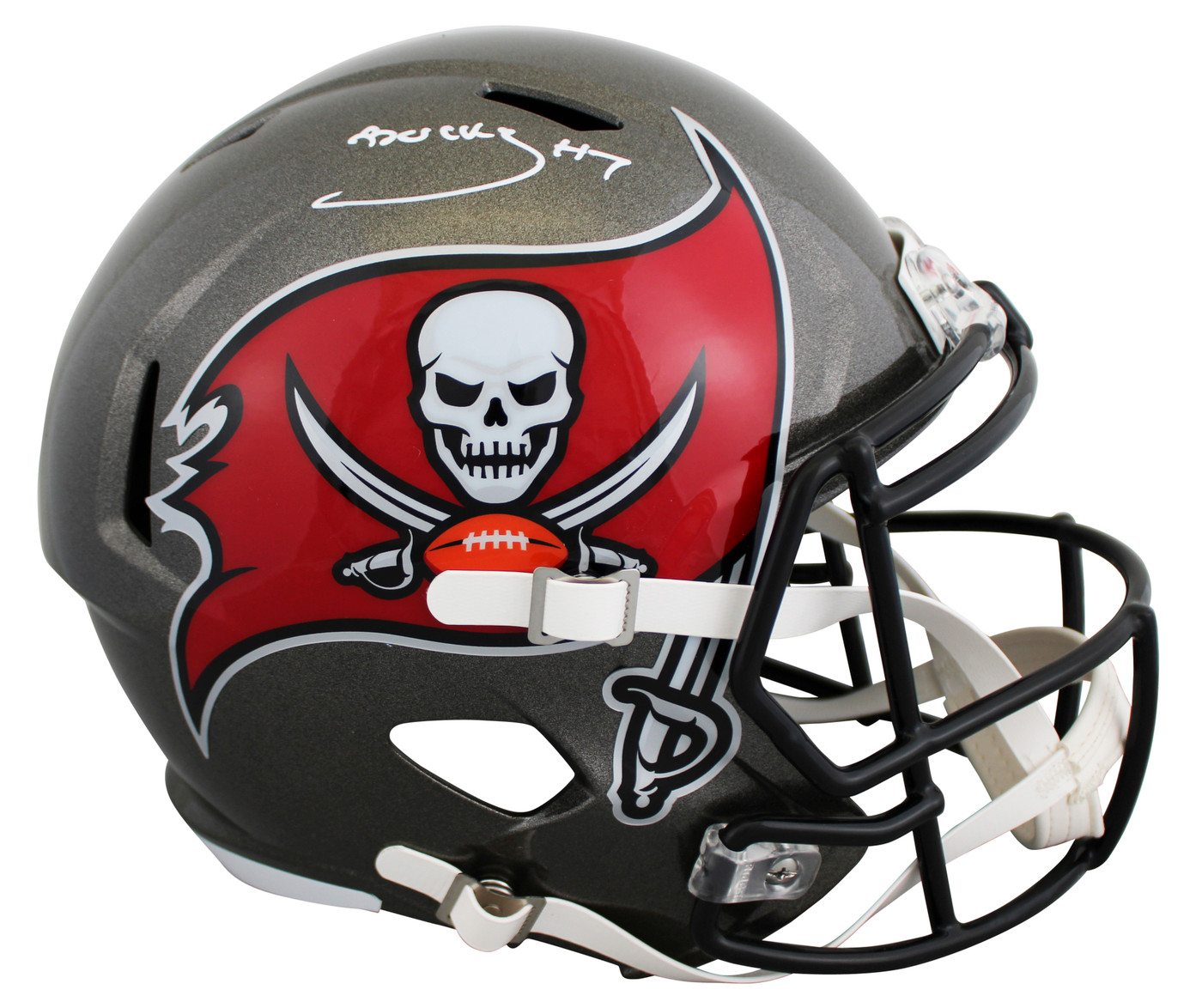 Buccaneers Bucky Irving Signed Full Size Speed Rep Helmet W/ Case BAS Witnessed
