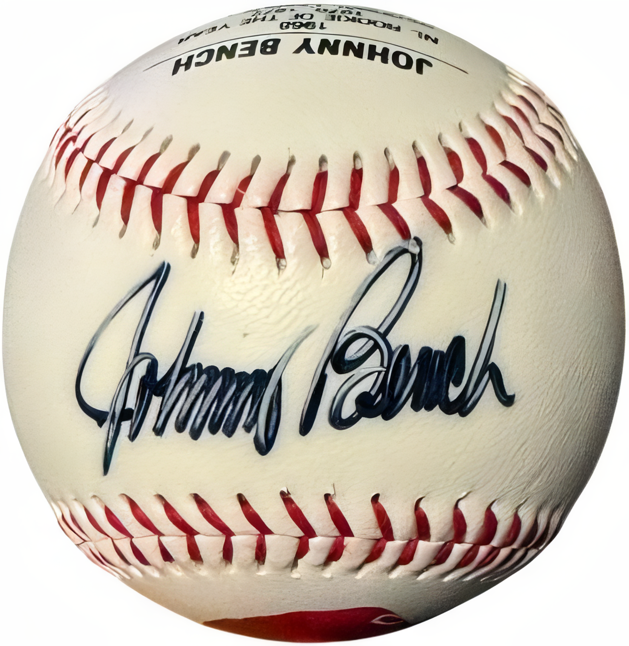 Johnny Bench Signed Fotoball Usa Mlb Baseball  /500  Light Sig  Fotoball Usa Coa (Cincinnati Reds) Version 1