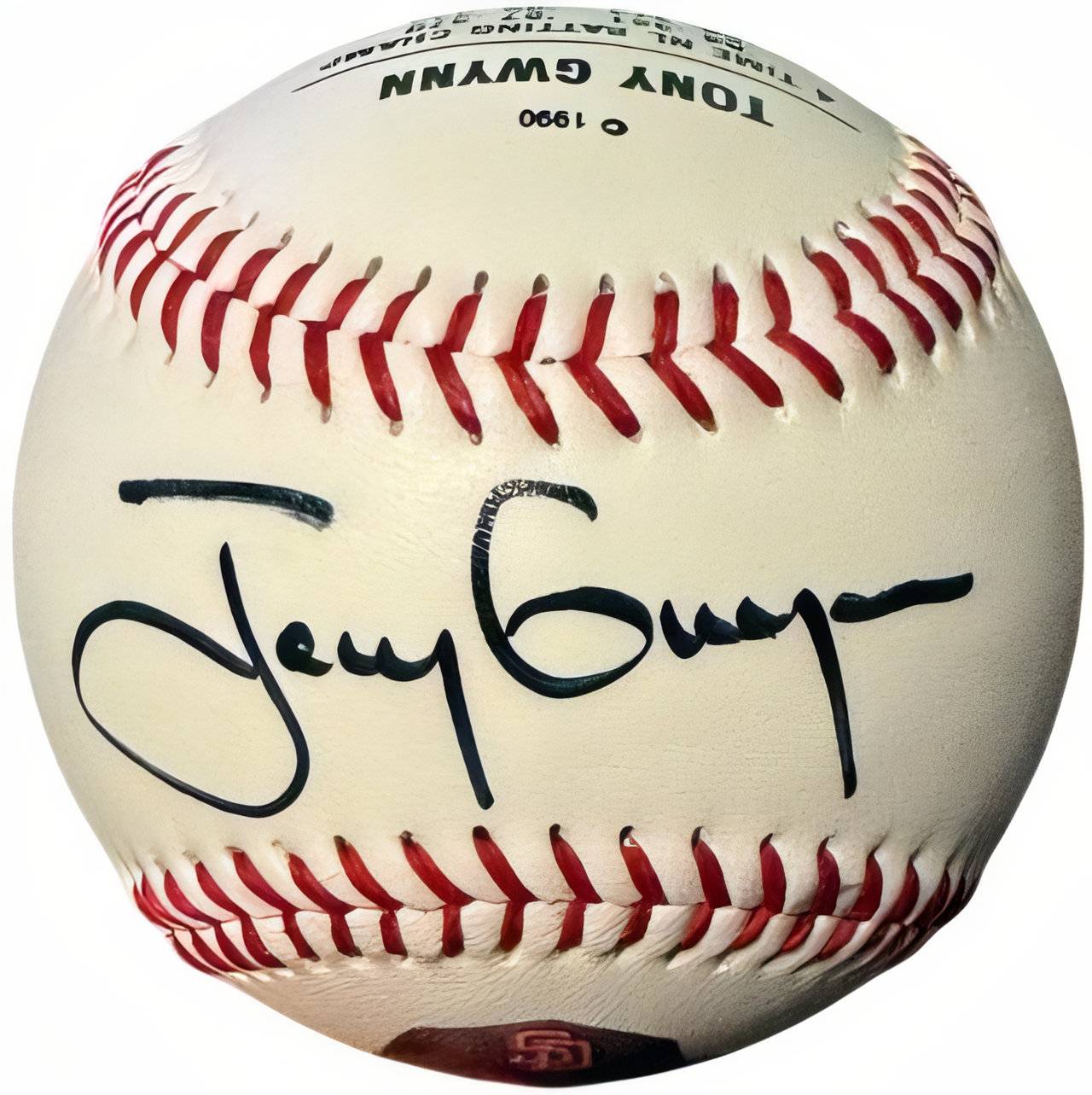 Tony Gwynn Signed Fotoball Usa Mlb Baseball  /1000  Fotoball Usa Coa (San Diego Padres/Hof) Version 4