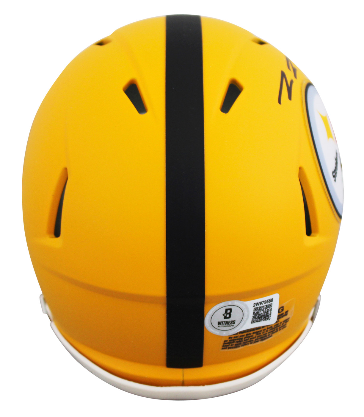 Steelers Pat Freiermuth Signed 2025 On-Field Alt Speed Mini Helmet BAS Witnessed