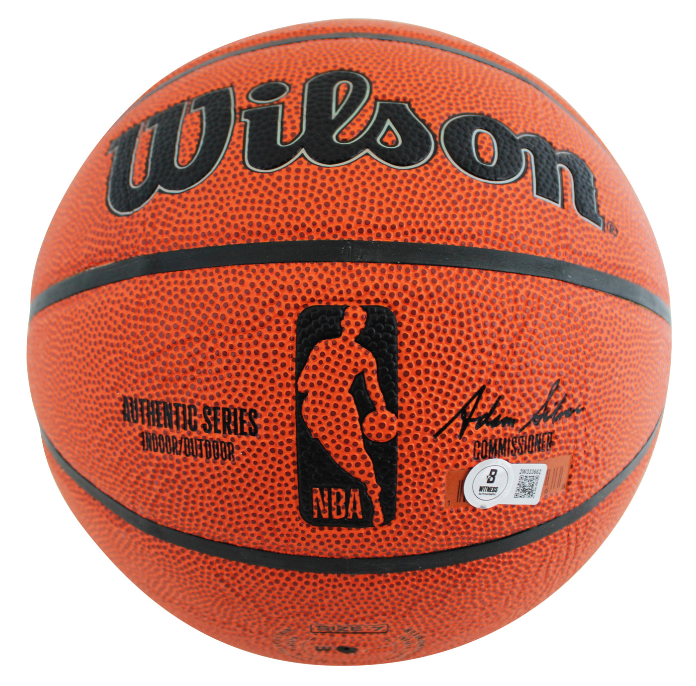 Jazz John Stockton & Karl Malone Authentic Signed Wilson Basketball BAS Witness