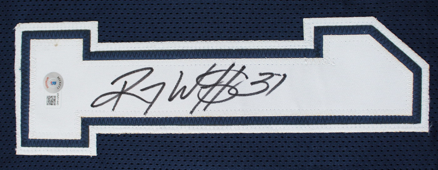 Roy Williams Authentic Signed Navy Blue Pro Style Jersey Autographed BAS Witness