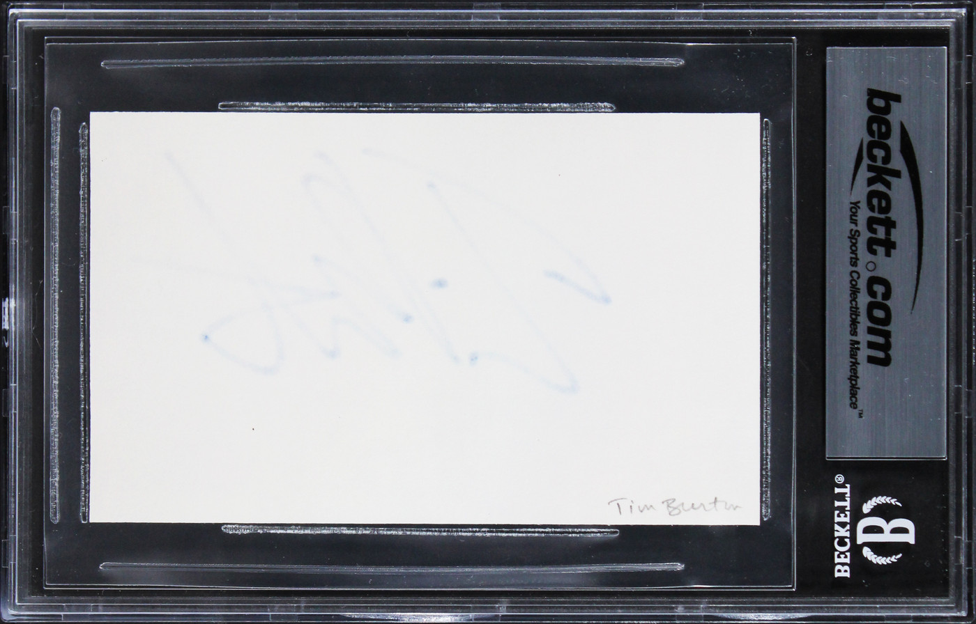 Tim Burton The Nightmare Before Christmas Signed 3x5 Index Card