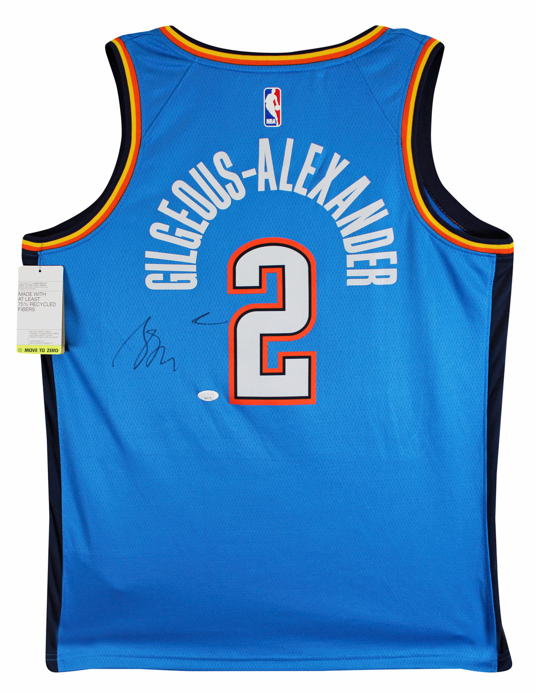 Thunder Shai Gilgeous-Alexander Signed Blue Nike Icon Ed. Jersey