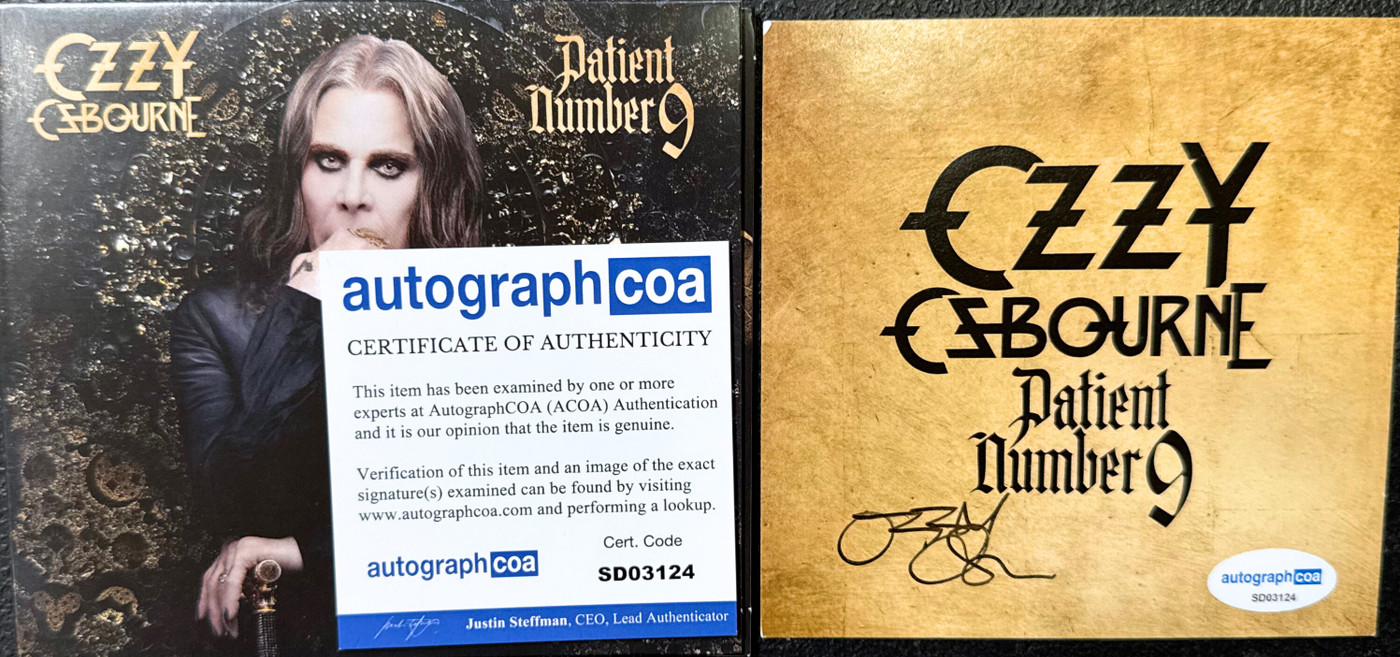 Signed Ozzy Osbourne CD "Patient Number 9"
