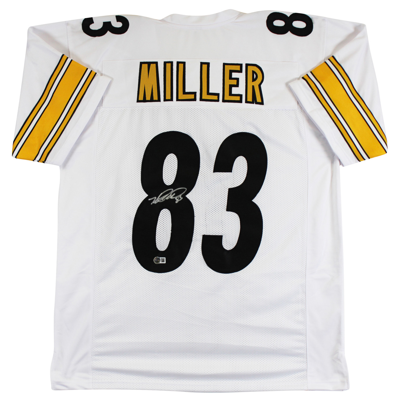 Heath Miller Authentic Signed White Pro Style Jersey Autographed BAS Witnessed
