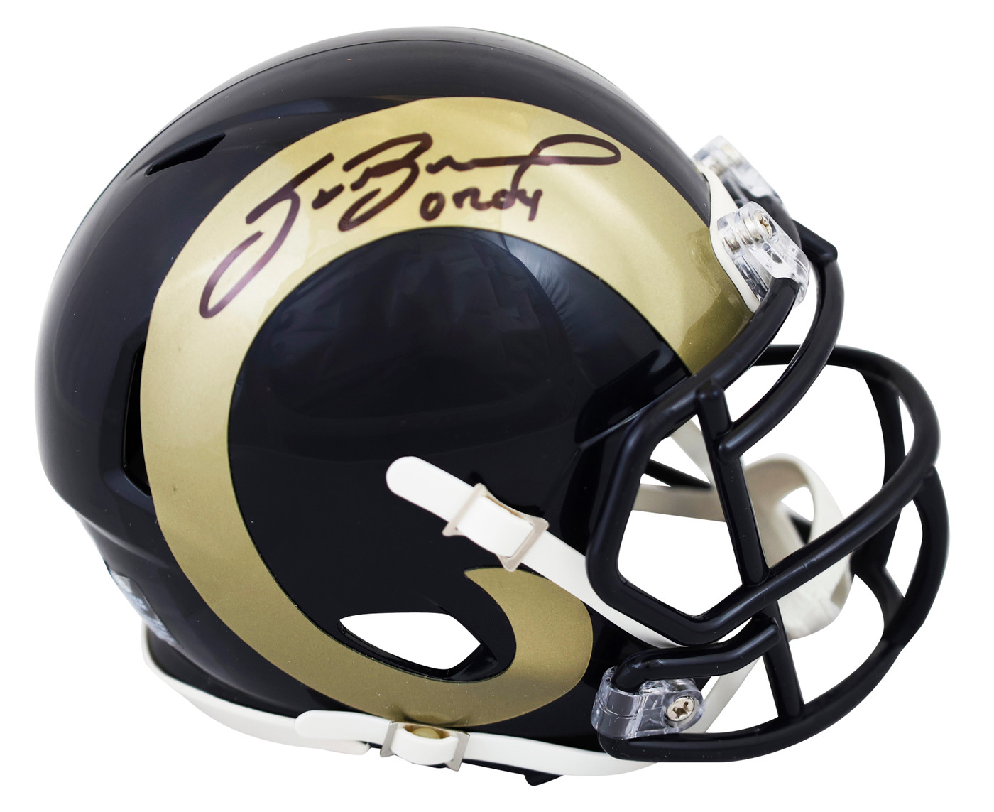Rams Sam Bradford "2010 OROY" Signed 2000-16 TB Speed Mini Helmet BAS  Witnessed