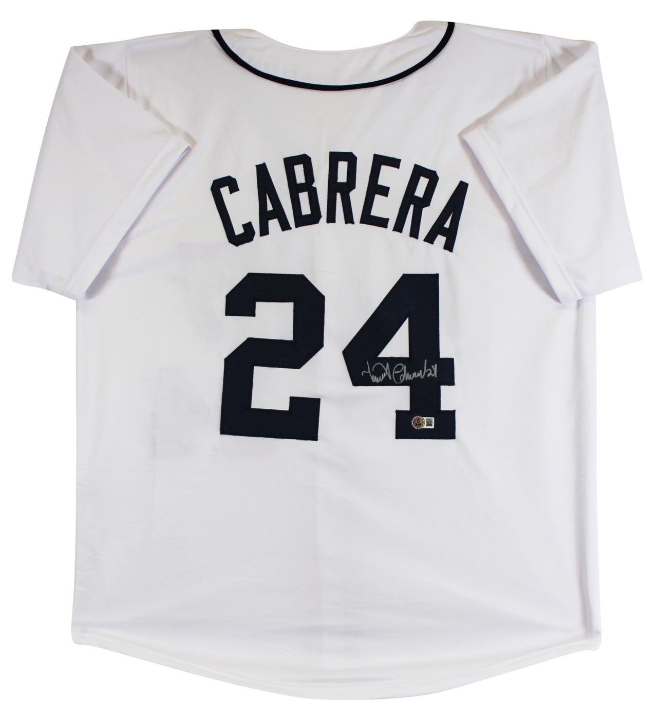 Miguel Cabrera Authentic Signed White Pro Style Jersey Autographed BAS Witnessed