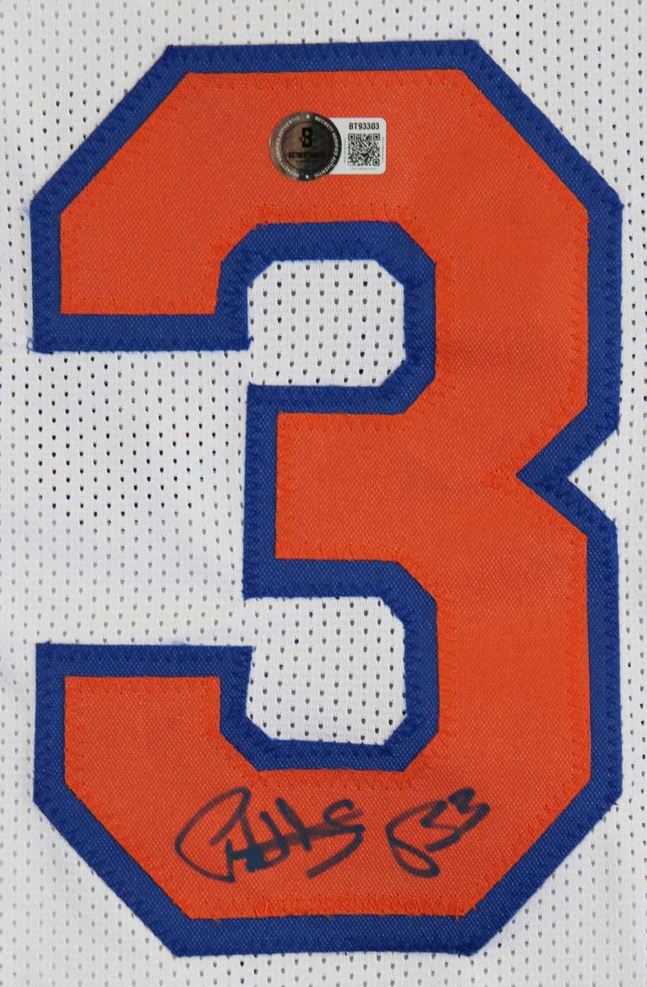 Patrick Ewing Authentic Signed White Pro Style Framed Jersey Autographed BAS