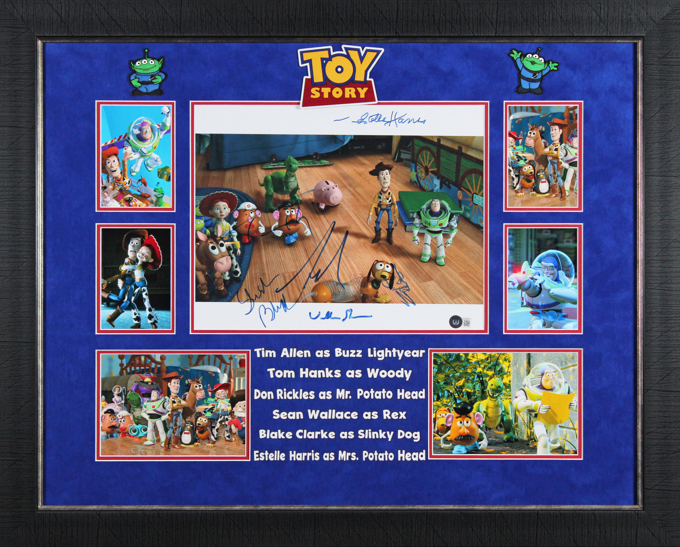 Toy Story (6) Hanks, Allen, Rickles, Harris +2 Signed 11x14 Framed