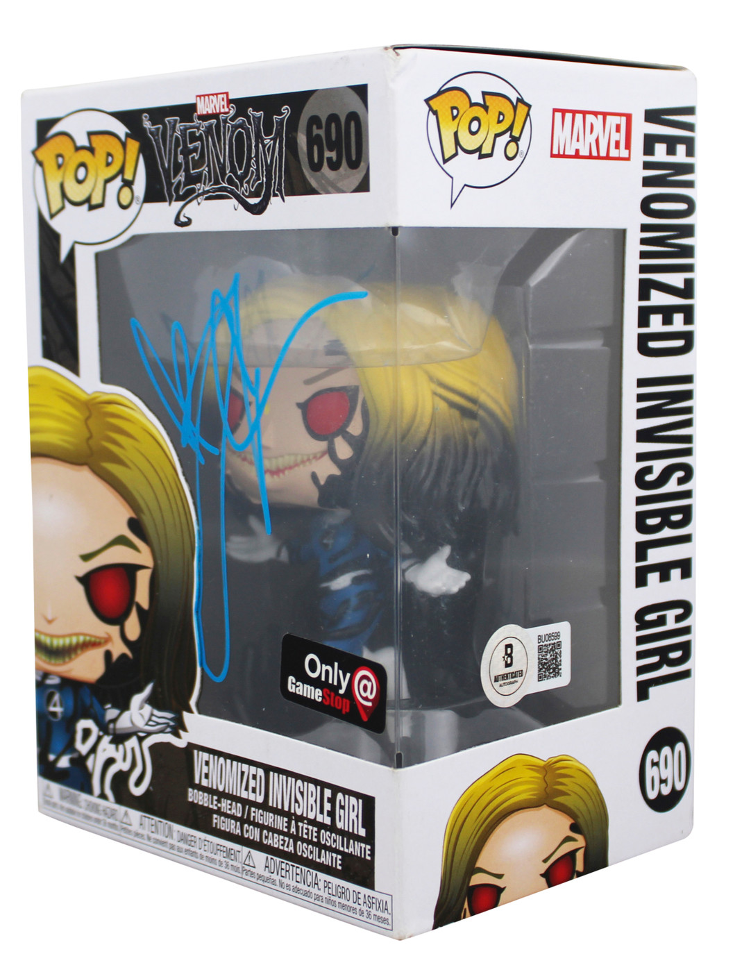 Jessica Alba Signed Venomized Invisible Girl #690 Funko Pop Vinyl