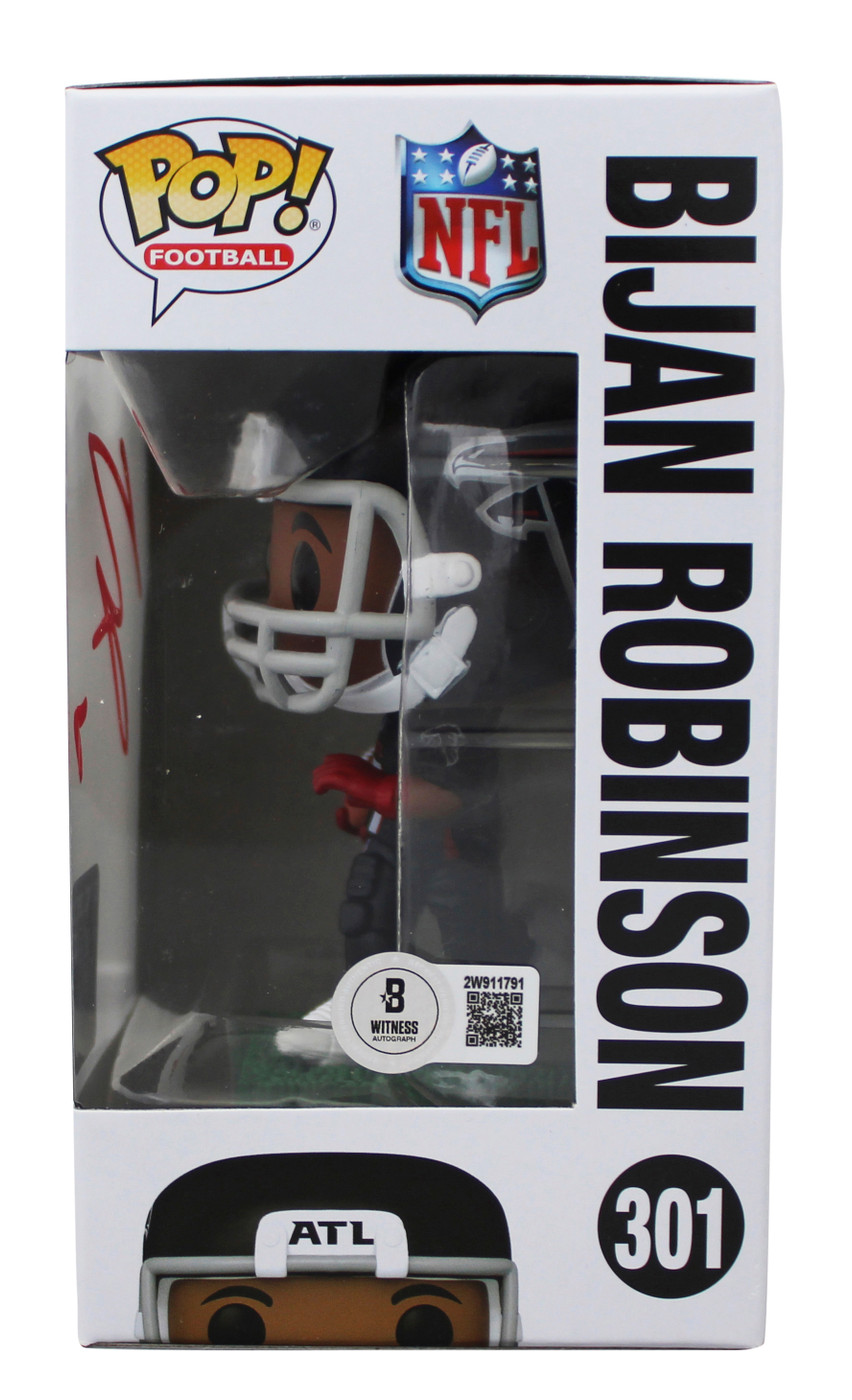 Falcons Bijan Robinson Signed #301 Funko Pop Vinyl Figure BAS Witness #2W911791