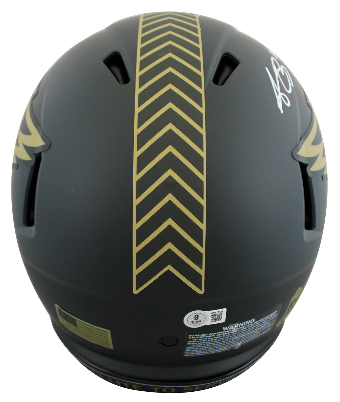 Eagles A.J. Brown Signed STS IV F/S Speed Proline Helmet BAS Wit