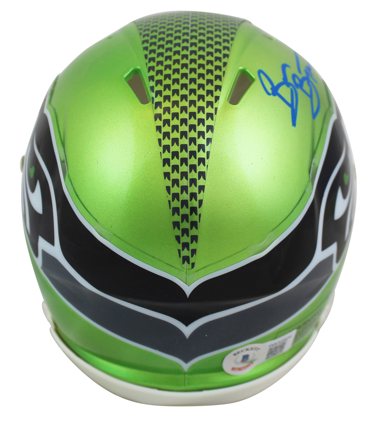 Seahawks Brian Bosworth Signed Flash Speed Mini Helmet W/ Case BAS Witnessed