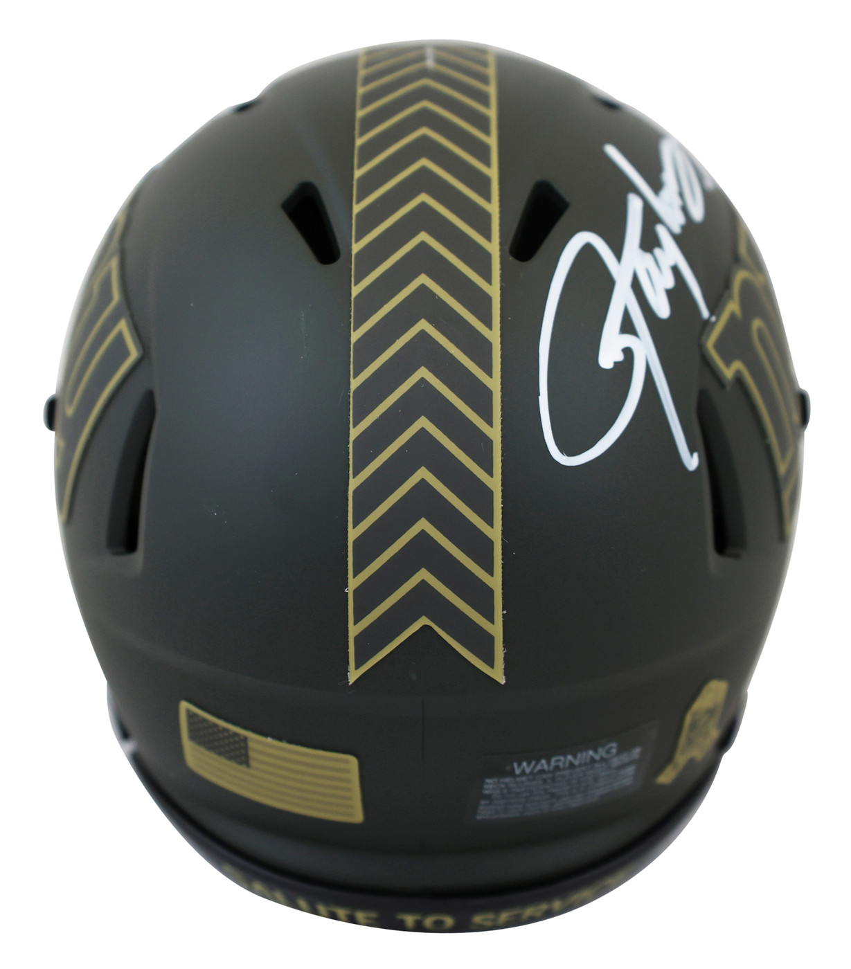 Giants Lawrence Taylor Signed STS IV Speed Mini Helmet W/ Case BAS Witnessed