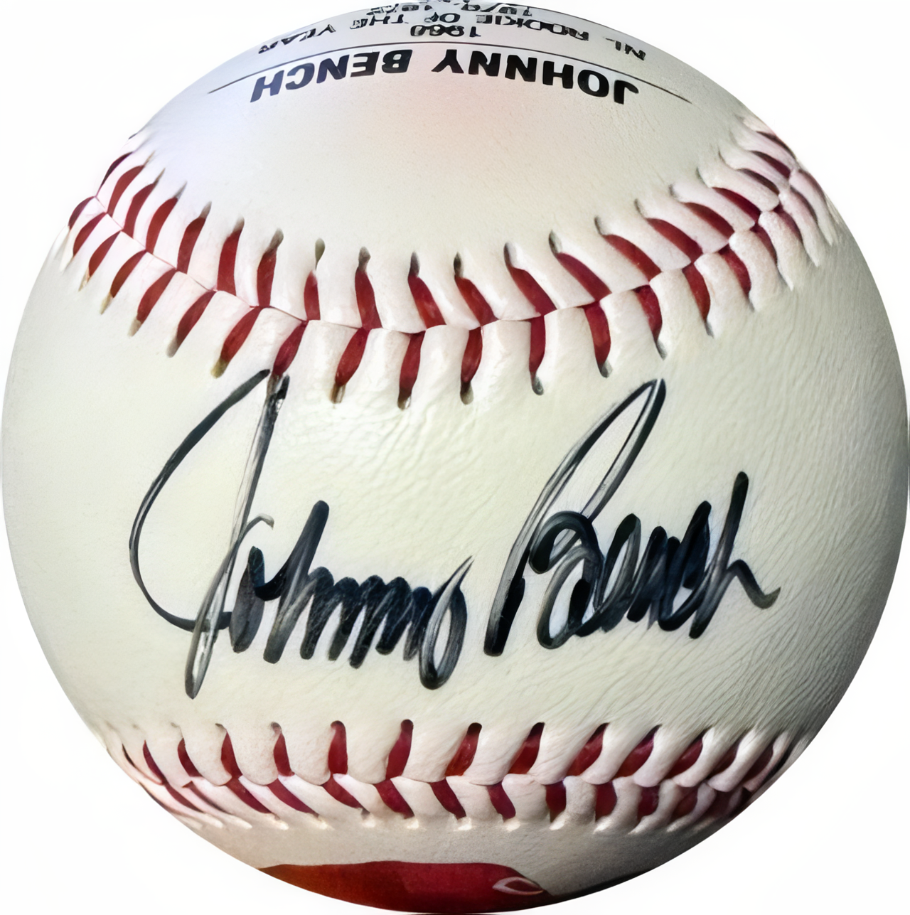 Johnny Bench Signed Fotoball Usa Mlb Baseball  /500  Imperfect  Fotoball Usa Coa (Cincinnati Reds)