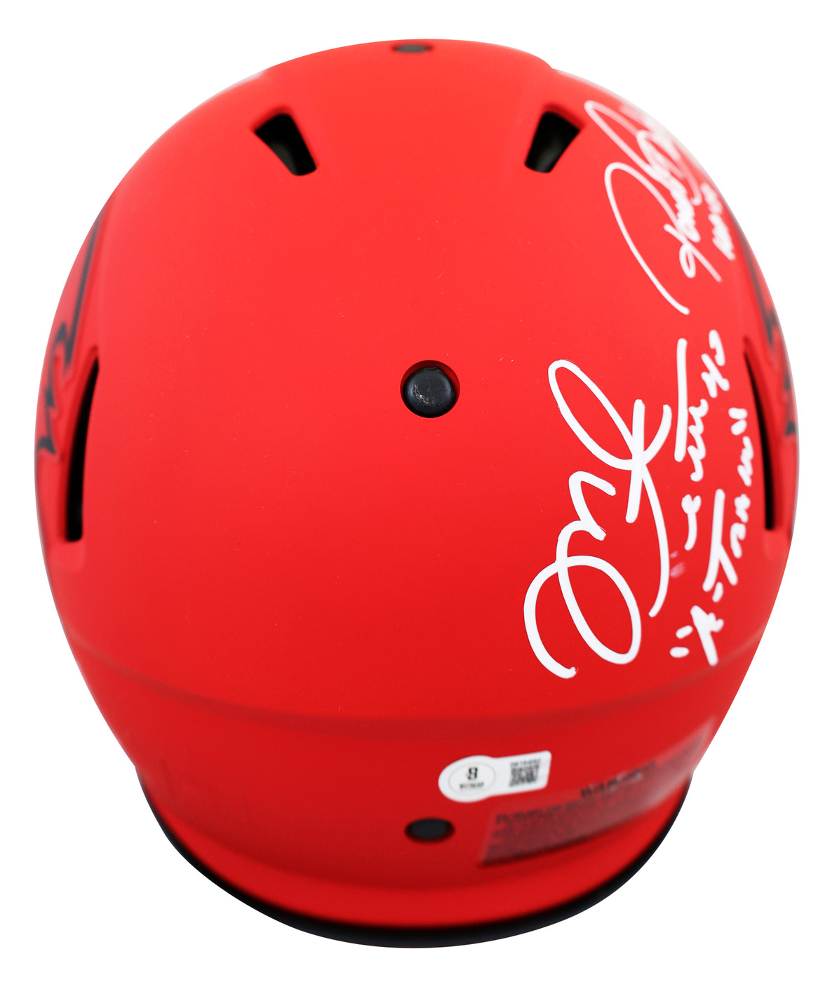 Bucs (4) Alstott, Barber, Sapp & Brooks Signed Rave F/S Speed Proline Helmet BAS