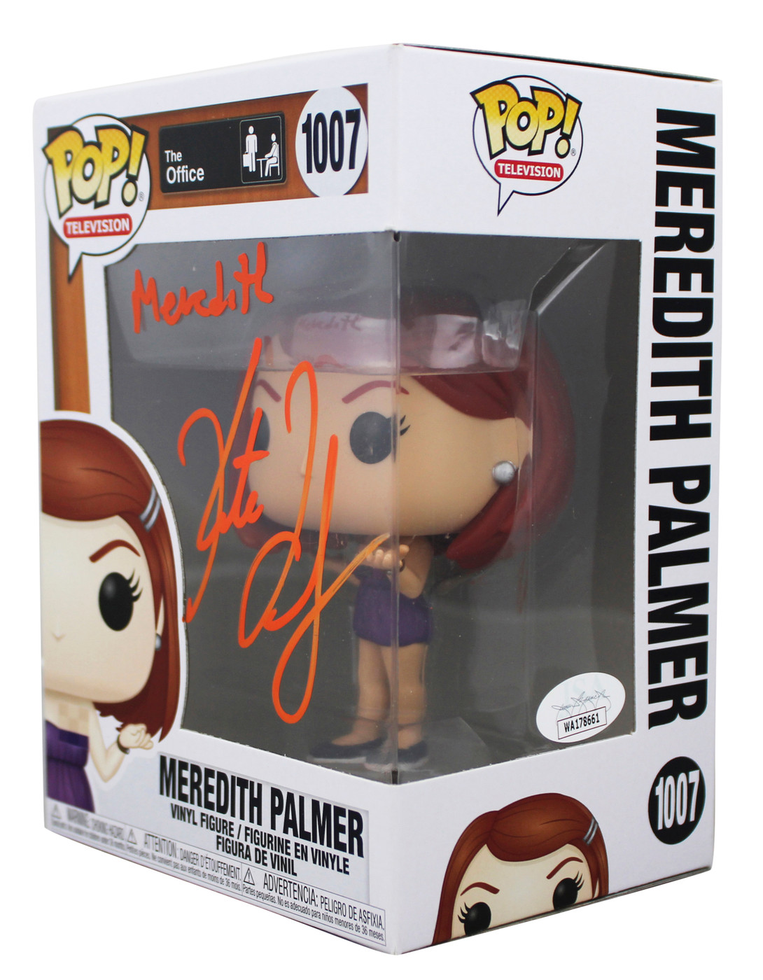 Kate Flannery The Office "Meredith" Signed #1007 Funko Pop Vinyl Figure JSA