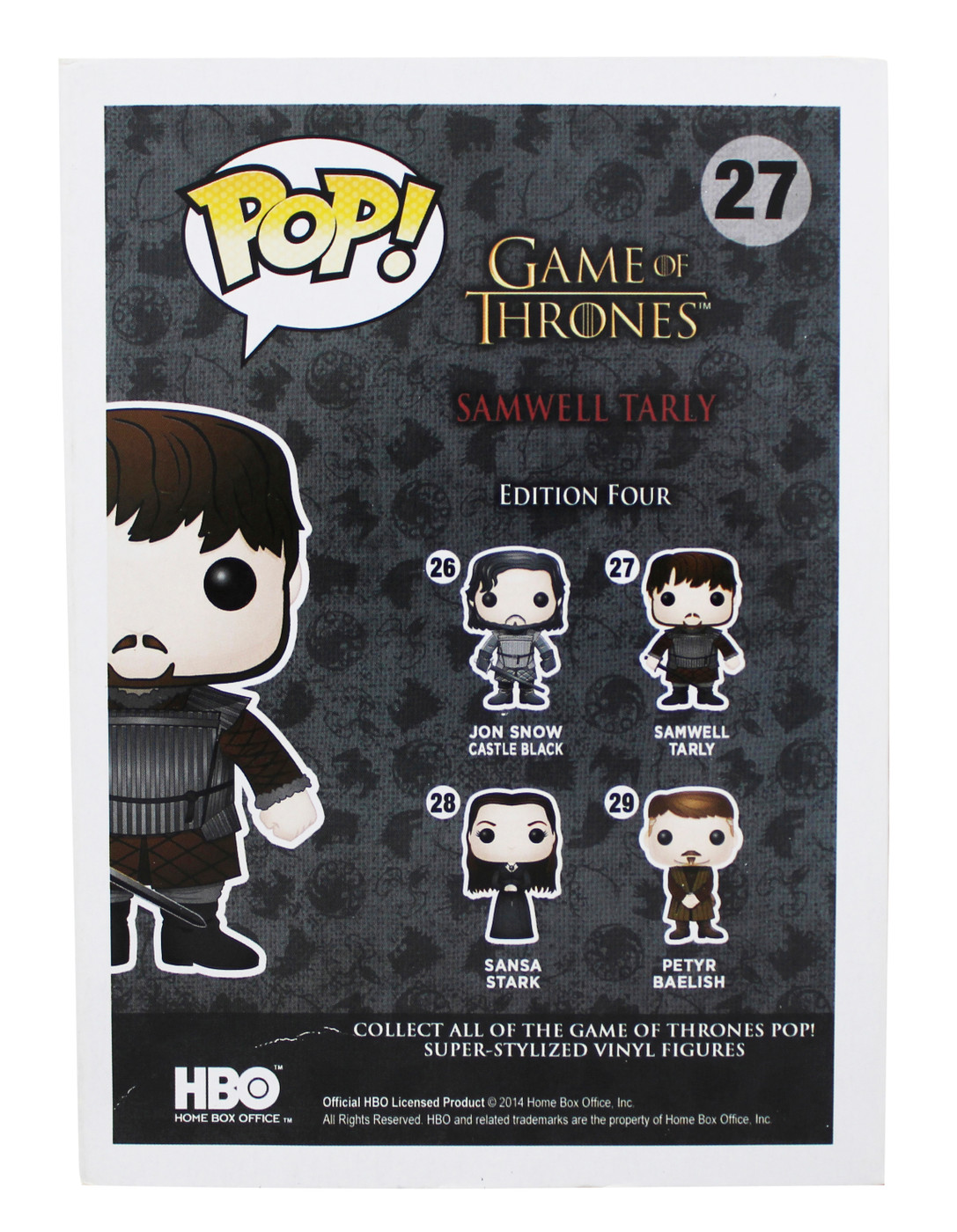 John Bradley-West Game of Thrones Signed #27 Funko Pop Vinyl Figure BAS #BU55074