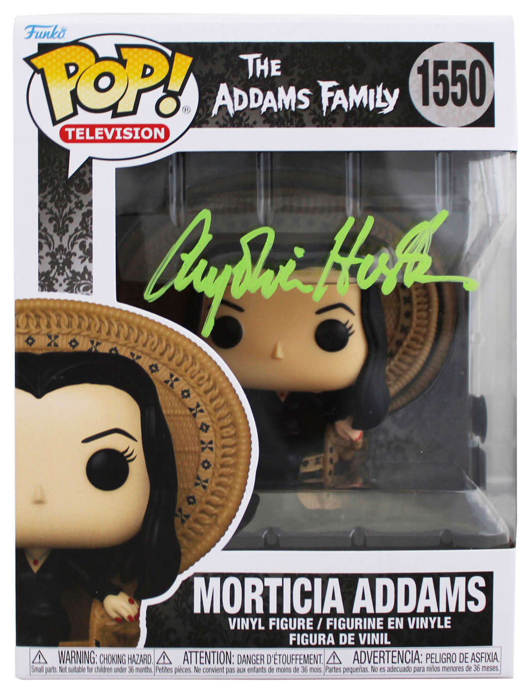 Anjelica Huston Signed Morticia Addams #1550 Funko Pop Vinyl Figure BAS #BU55067