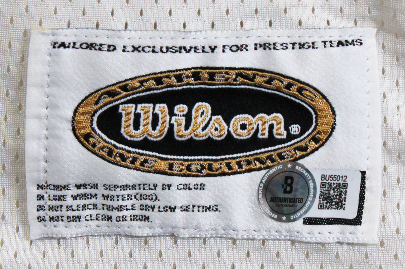 Cowboys Troy Aikman Authentic Signed White Wilson Authentic Jersey BAS #BU55012