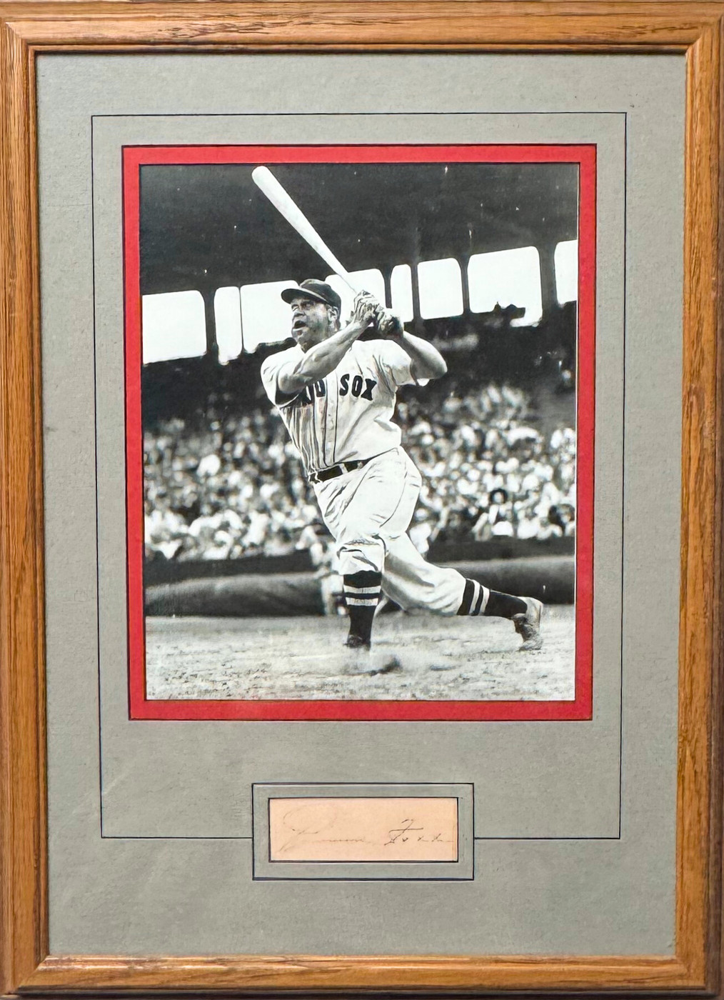 Red Sox Jimmie Foxx Signed and Framed Photo